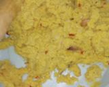 A picture of step 1 of Yam Balls in breadcrumbs.