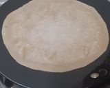 A picture of step 3 of Indian flatbread (chapati) using soy milk.