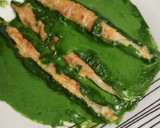 Foto del paso 5 de la receta: Espárragos envueltos en jamón y crema de espinaca
