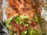 Foil Baked Garlic Butter Shrimp and Broccoli (so easy)