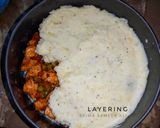 A picture of step 4 of Potato chicken pie(shepherd's pie).