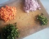 A picture of step 1 of Vegetable stuffed orange beef.