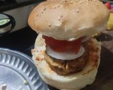 A picture of step 5 of McDonald's veggie burger.