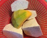 Hình bước làm 1 của món Cơm nếp, bí, khoai