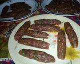 A picture of step 2 of Seekh Kabab without seekh.