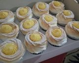 A picture of step 22 of Moist Chocolate Cupcake Topped with Brazo de Mercedes.