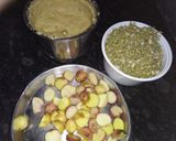 A picture of step 2 of Dramstick flowers and potato ki sabji.