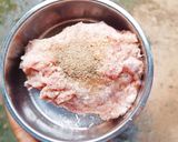 Hình bước làm 1 của món Thịt băm hấp