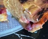 Une image de l'étape 6 de Tarte au flan rhubarbe framboises.