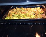 A picture of step 5 of Baked Herbed Potatoes with kachumbari and sauce.