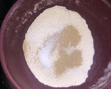 A picture of step 1 of Bazlama flat bread.