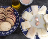 Foto del paso 1 de la receta: Olleta de bacalao con ajos y berenjena frita