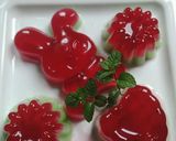 Foto langkah ke 3 dari resep Puding pandan jelly stroberi 🍓🍓.