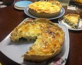 A picture of step 4 of Chicken and Spinach quiche.
