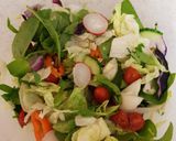 A picture of step 5 of My Peri peri maranated Chicken breast with Salad. 😀.
