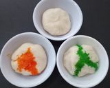 A picture of step 3 of Colourful suji modak.