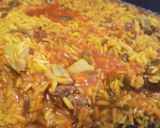 Foto del paso 4 de la receta: Paella (o arroz...) con pollo y chorizo