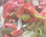 A picture of step 2 of Shrimp Fajitas.