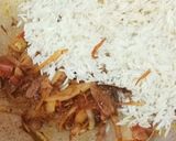 A picture of step 3 of Sindhi Style Bhugga Chawal / Brown Rice.