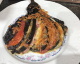 Foto del paso 8 de la receta: Berenjenas en abanico de jamón, lacón y jamón dulce o York con tomate y mozzarella