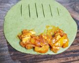 A picture of step 3 of Spiral paneer samosa.