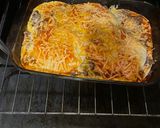 A picture of step 3 of Ground beef Enchilada Casserole.