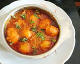 A picture of step 6 of Delicious unique healthy authentic Kashmiri pandit style Kashmiri Dum Aloo.