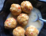 A picture of step 6 of Yam balls.