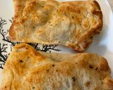 A picture of step 3 of Air Fried Chicken Alfredo calzones.