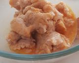 A picture of step 1 of Chicken Meatballs in Chinese Orange Sauce.