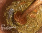A picture of step 5 of Cluster beans bhaji.