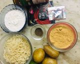 A picture of step 1 of Maggi noodles kabab.