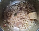 A picture of step 6 of Chicken drumstick Pad Thai (ish) in a spicy coconut sauce.