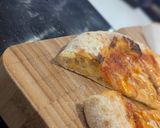 A picture of step 7 of Sourdough Pizza dough using Sourdough Biga.