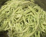 Foto del paso 7 de la receta: Espagueti con pesto (albahaca y semilla de girasol)