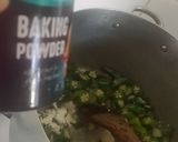 A picture of step 1 of Lemony Okra served with sea bass and ugali(maizemeal).