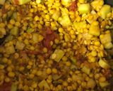 A picture of step 2 of Chana dal with lauki.