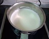 A picture of step 1 of Poha Kheer or Chirer Amrita Bhog.