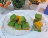 A picture of step 5 of Tri colour coconut 🥥burfi/tiranga recipe independence day.