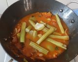 A picture of step 5 of Drumstick, rawmango pulusu.