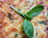Foto del paso 3 de la receta: Omelette de queso, tomate seco y albahaca (aire "caprese")