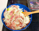 A picture of step 3 of Bacon & Onion Roll.