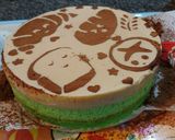 Foto langkah ke 11 dari resep Pandan Melaka Cheesecake Tanpa Terigu Part 1.