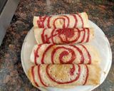 A picture of step 8 of Healthy semolina chila with Italian filling.