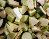 A picture of step 1 of Roasted Summer Squash Soup.