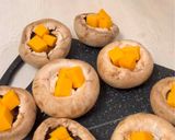 A picture of step 3 of Crispy Stuffed Mushrooms in the Air Fryer.