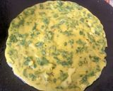 A picture of step 2 of Methi besan chessychilla.