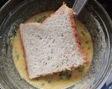 A picture of step 2 of Bread Pudla.