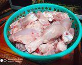A picture of step 1 of KFC style fried chicken drumstick.