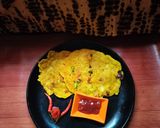A picture of step 3 of Sattu chilla.